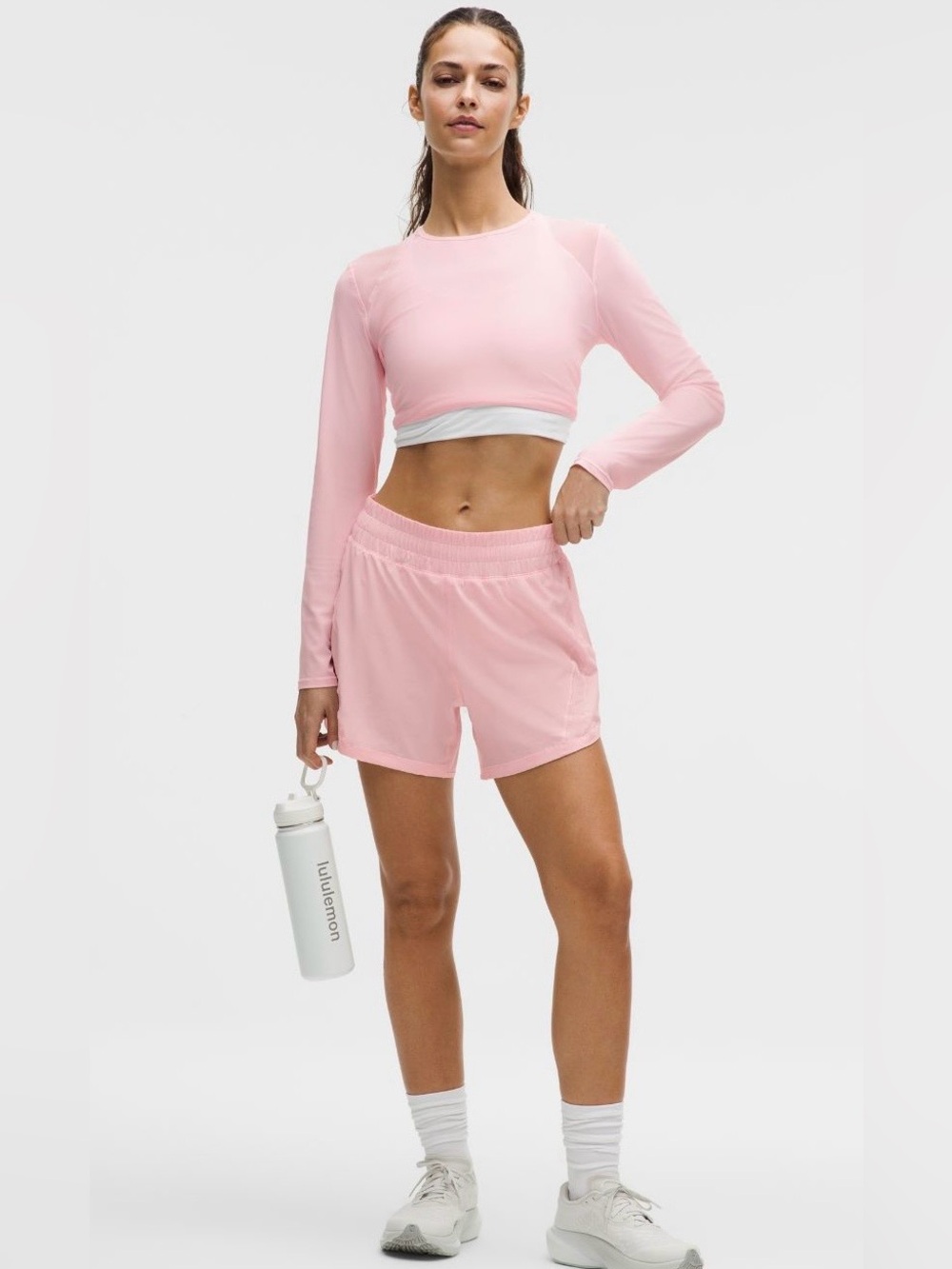 Lululemon Track That HR Short 5" Lined Size 12 in Pink Pearl